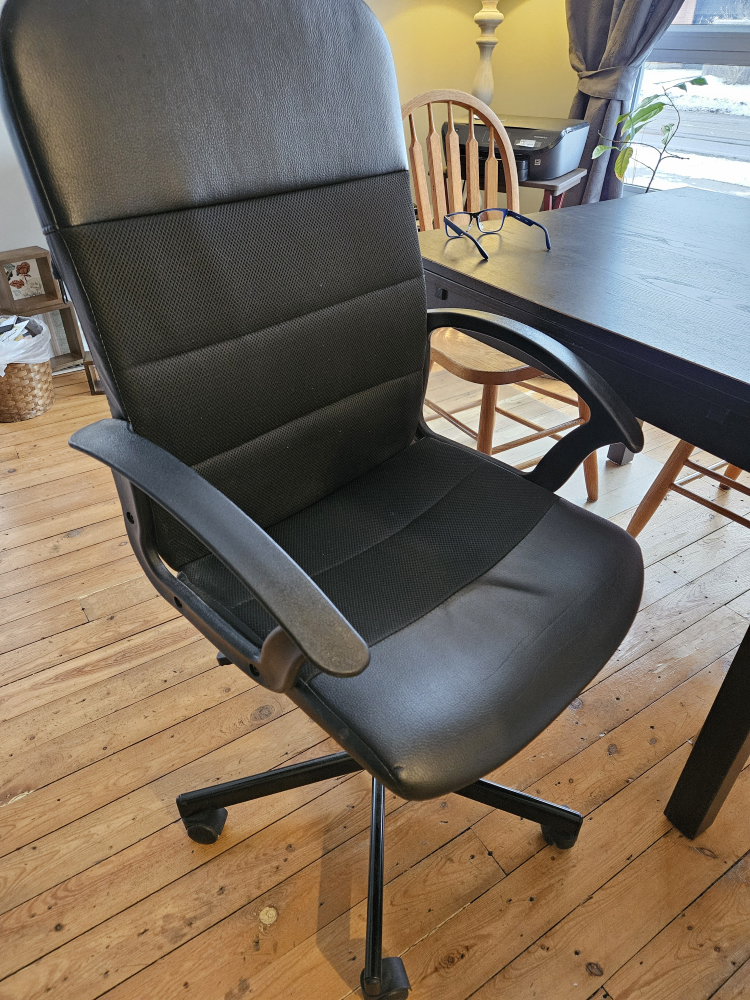 IKEA Black Office Chair with Wheels