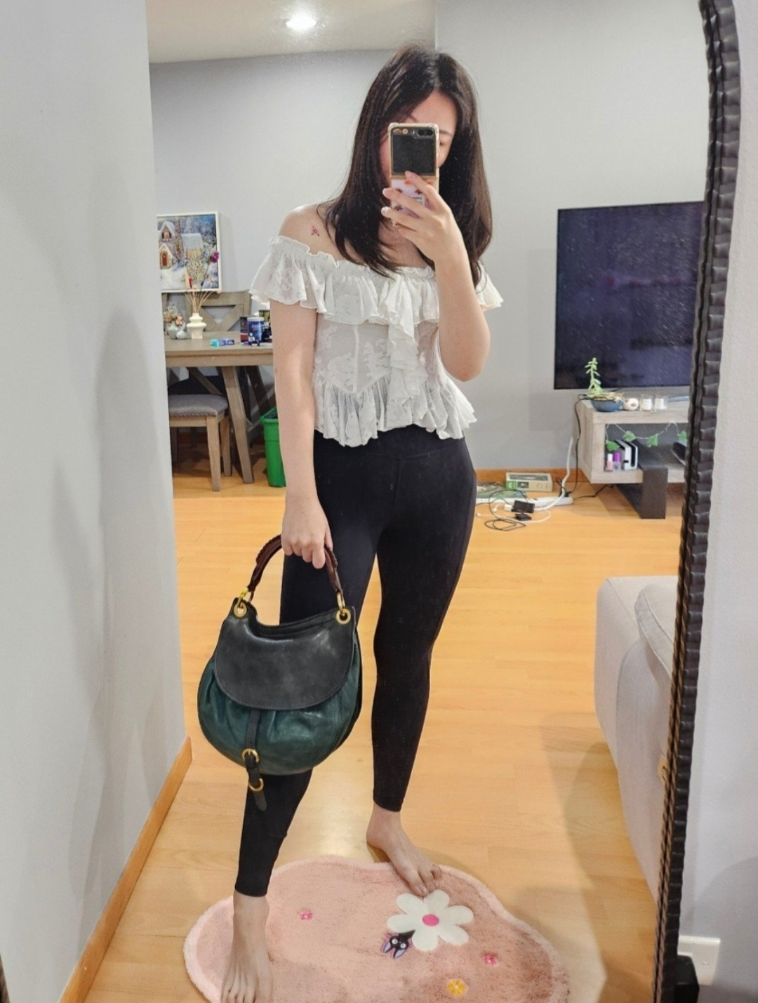 Authentic MIU MIU Vintage Teal Aviator Flap Hobo Bag - photo 2