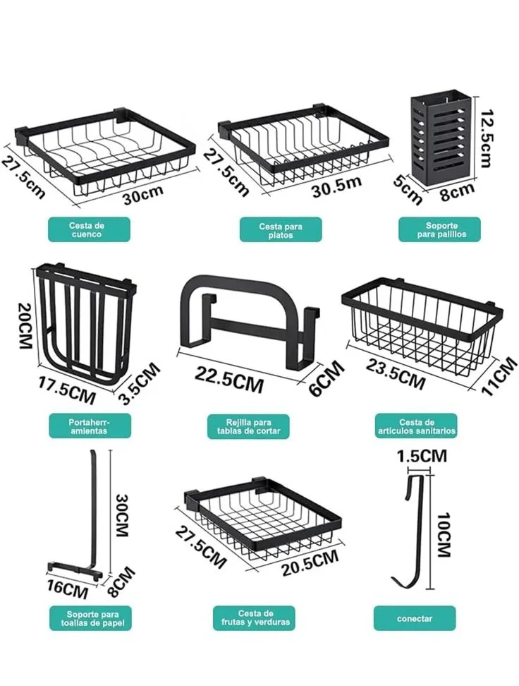 Over-the-Sink Dish Drying Rack Organizer - Adjustable image indicator(4)