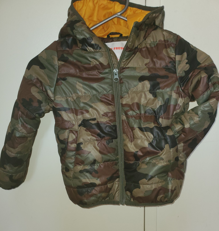 Joe Fresh Toddler Camo Puffer Jacket Size 4