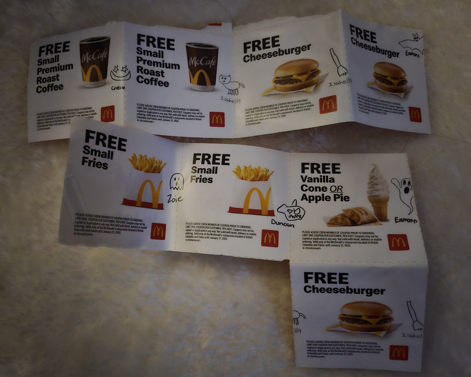 McDonald's Free Food Coupons
