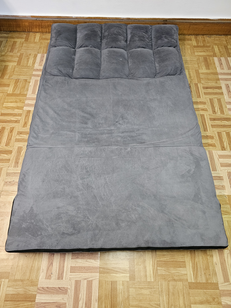 Grey floor folding couch and futon sofa - photo 5