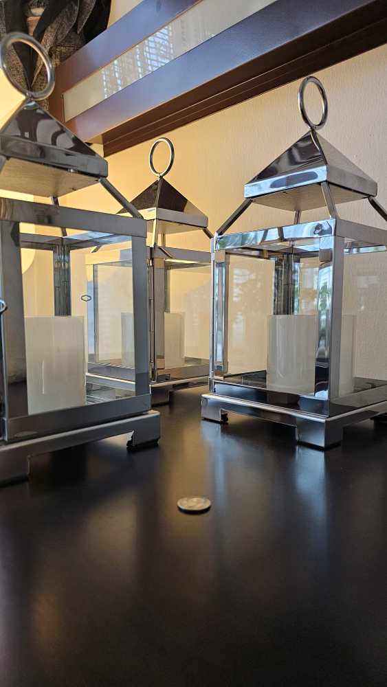 Set of Three Lanterns ( Candles included).