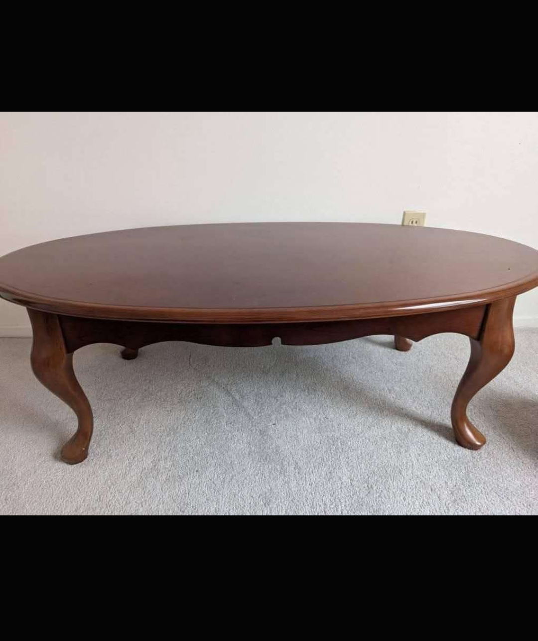 Oval Wood Coffee Table