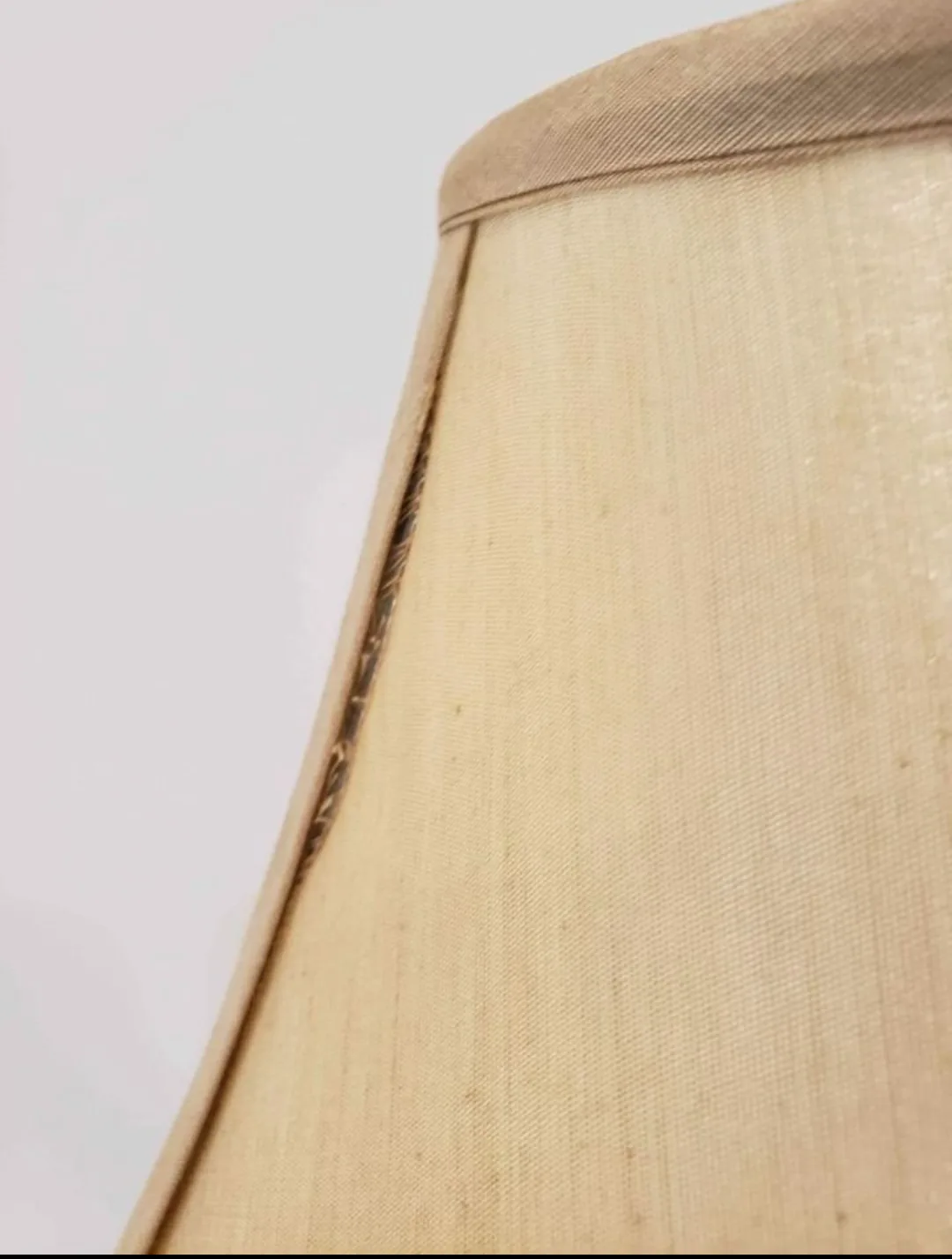 Elegant Dark Brown Table Lamp with Beige Shade image indicator(3)