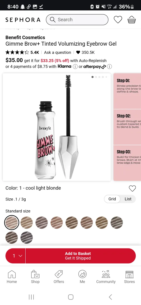 [new✨️] Benefit Cosmetics Gimme Brow+ Volumizing Eyebrow Gel image indicator(3)