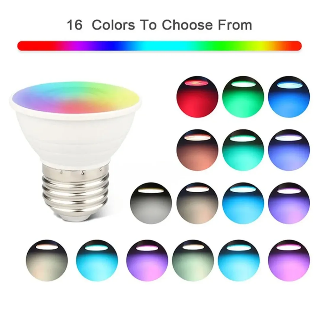 4-Pack PAR16 RGB LED Bulbs with Remote Control image indicator(5)