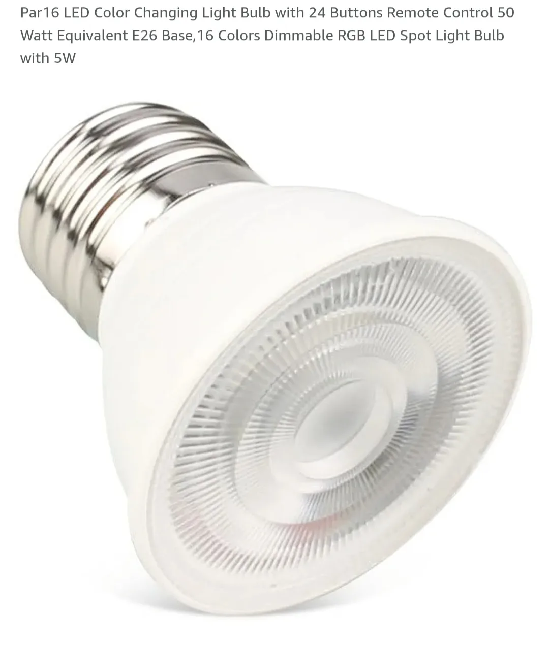 4-Pack PAR16 RGB LED Bulbs with Remote Control image indicator(6)