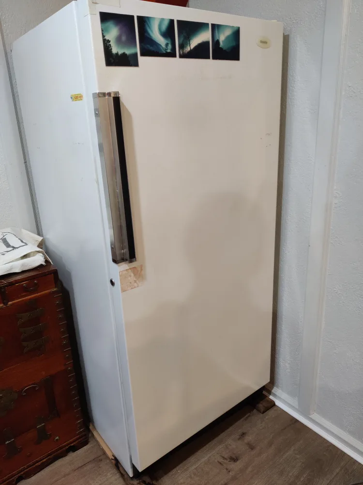 White upright freezer thumbnail
