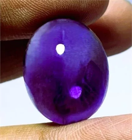 26.00ct Oval Cabochon Natural Amethyst Gemstone image indicator(2)