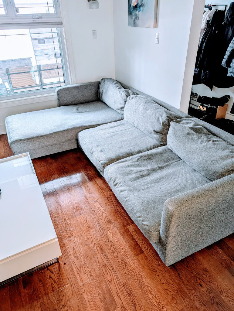 Grey L-Shape Sectional Sofa from Elte Mkt