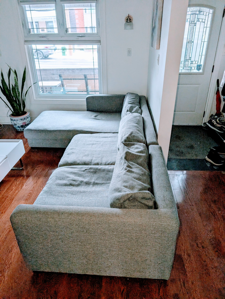 Grey L-Shape Sectional Sofa from Elte Mkt - photo 2