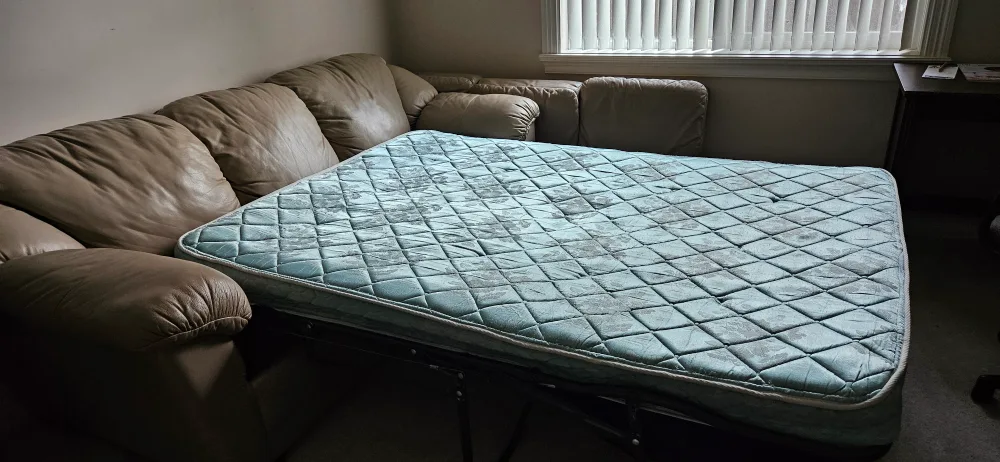 Free Tan Leather Sofa Bed image indicator(2)