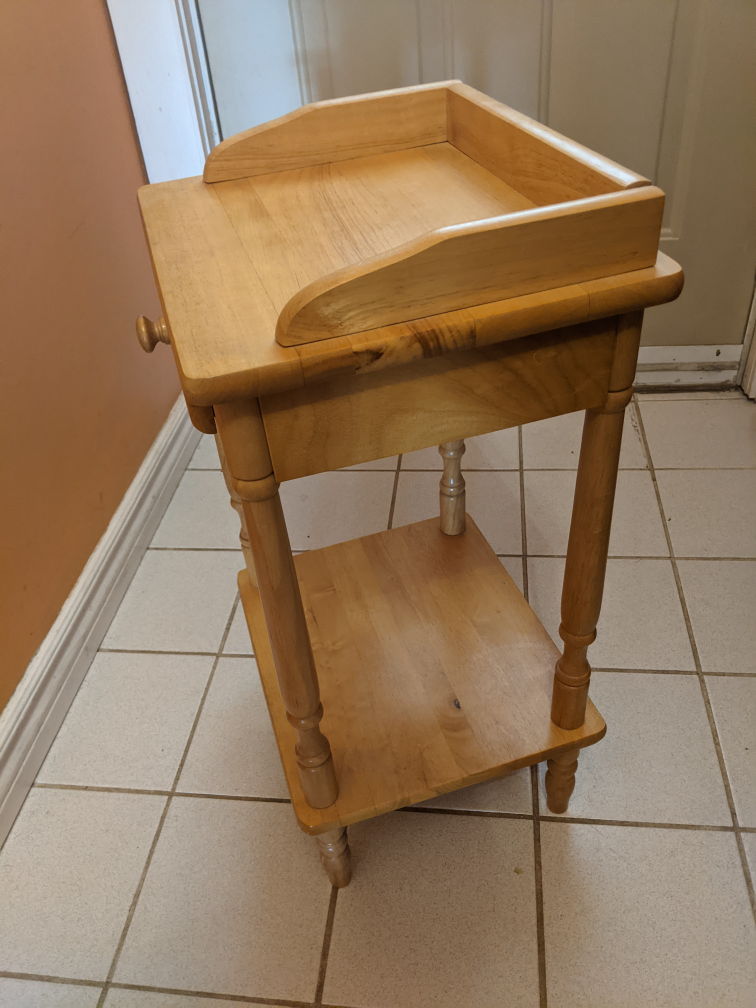 Wooden End Table with Drawer
