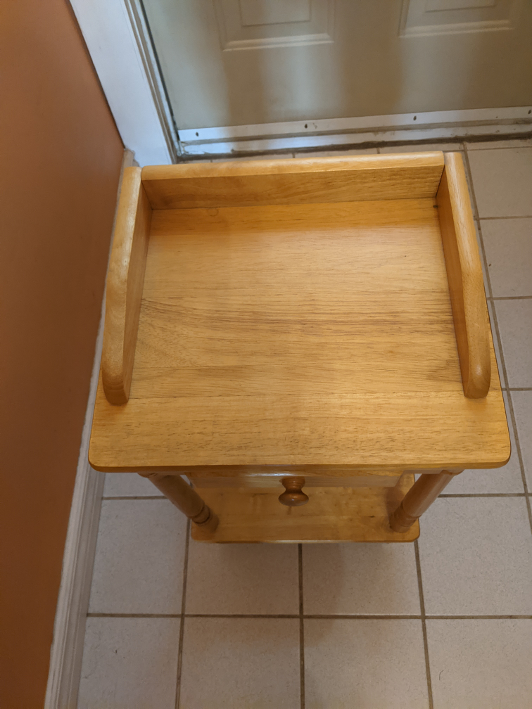 Wooden End Table with Drawer - photo 3