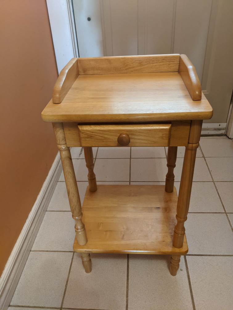 Wooden End Table with Drawer - photo 4