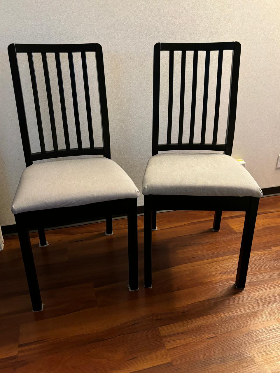 Set of 2 Ikea Black Dining Chairs - photo 2