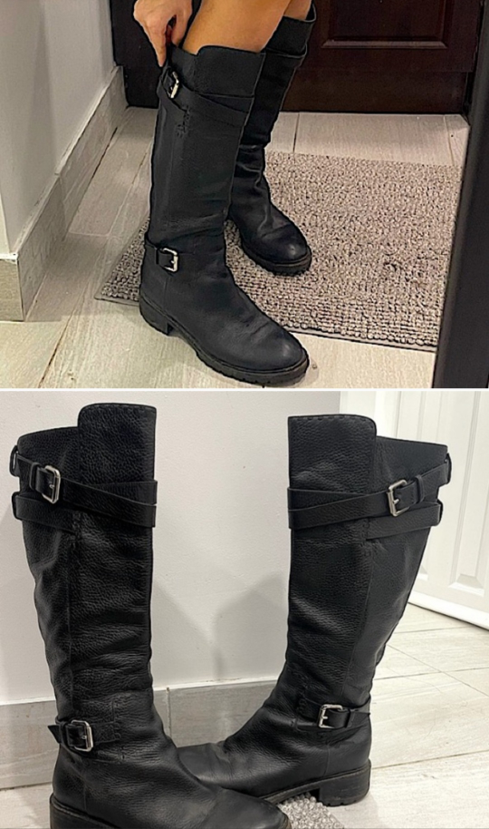 Fendi Black Leather Knee-High Moto Boots - photo 2