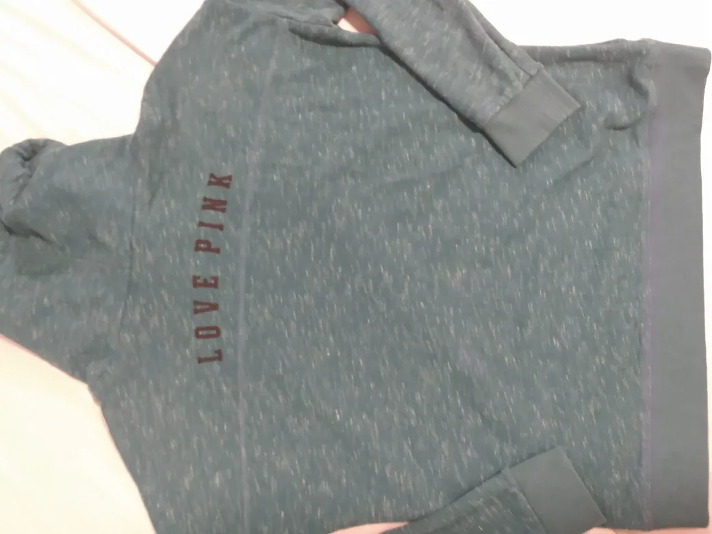 Pink Victoria's Secret Teal Pullover Hoodie-M image indicator(4)