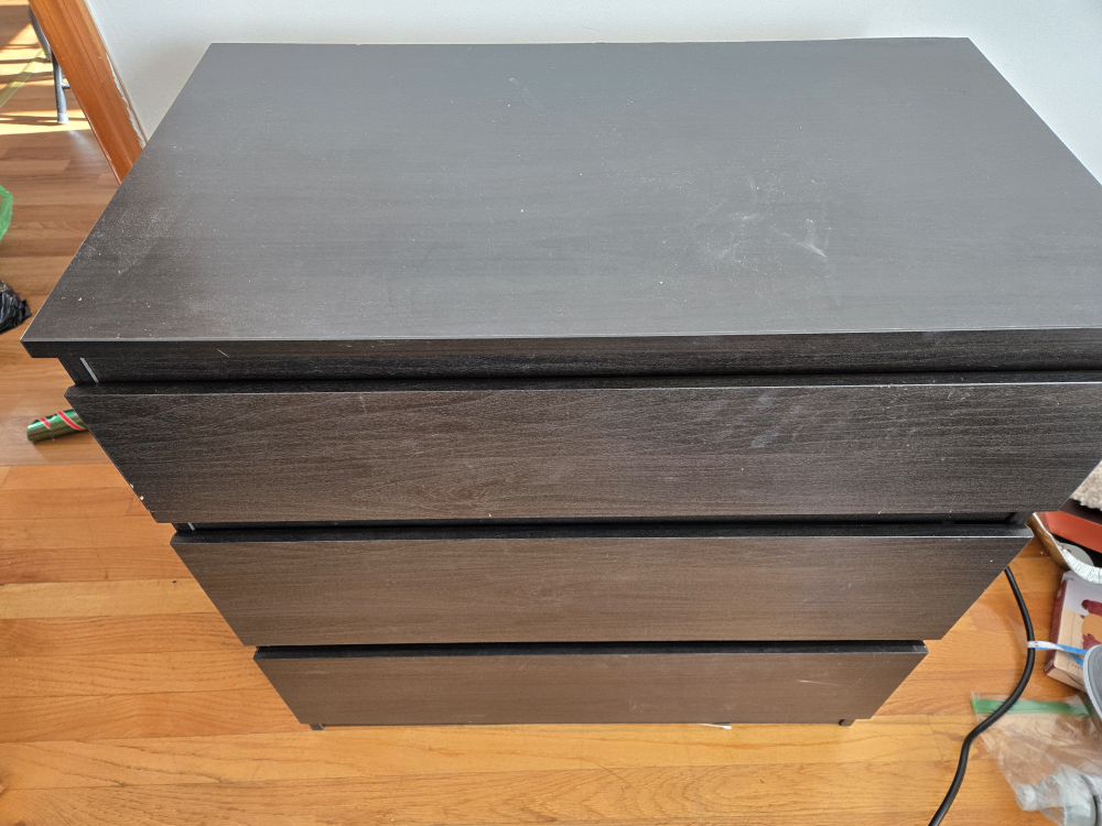 IKEA MALM 3-Drawer Chest Black-Brown - photo 2