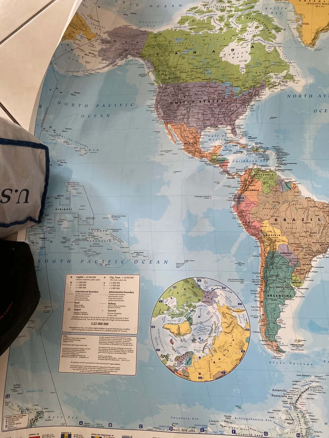 Large Collins World Map Poster image indicator(2)