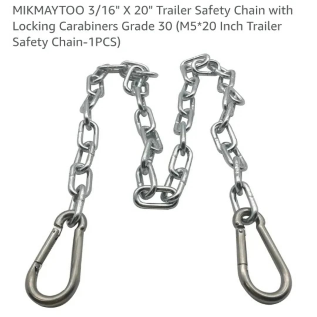 MIKMAYTOO 3/16" x 20" Trailer Safety Chain - photo 2