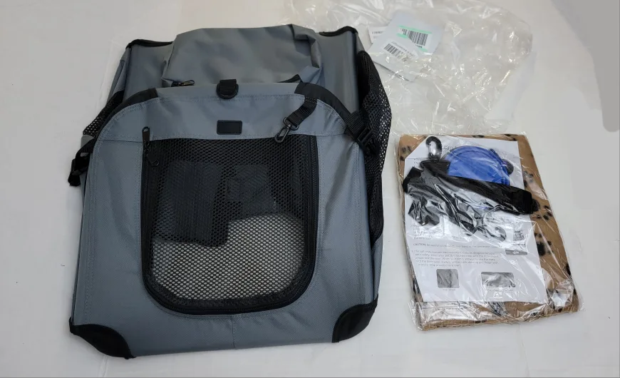 Portable Dog or Cat Collapsible Travel Crate 24x17x17 image indicator(10)