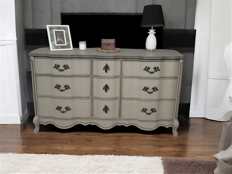 Vintage French Provincial dresser with mirror