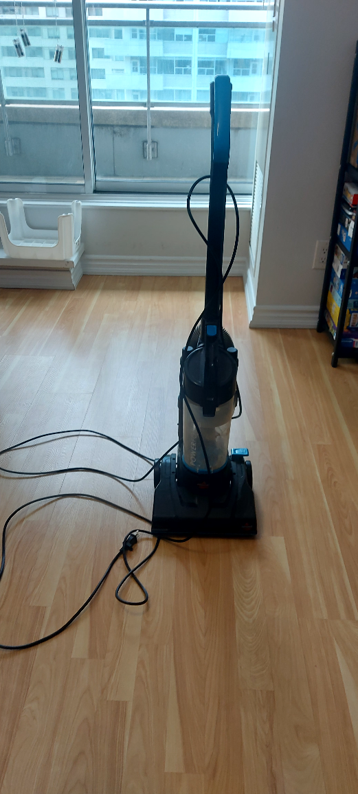 Used Black and Blue Upright Vacuum Cleaner - photo 2