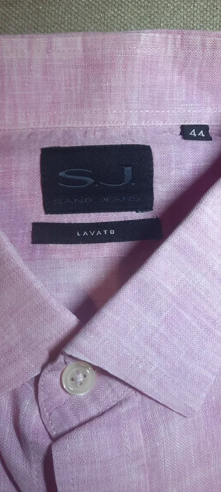 Men's Pink Sand Jeans Lavato Dress Shirt - Size 44 image indicator(2)