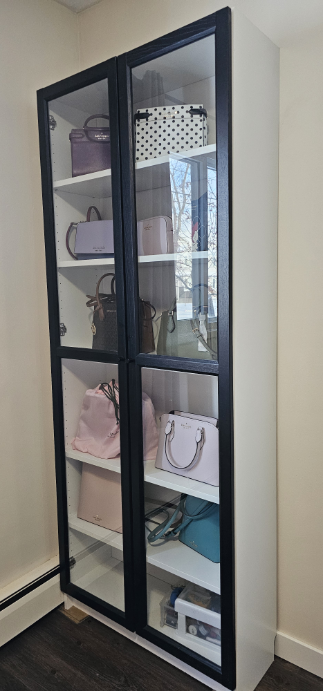 Tall Glass-Door Storage Cabinet