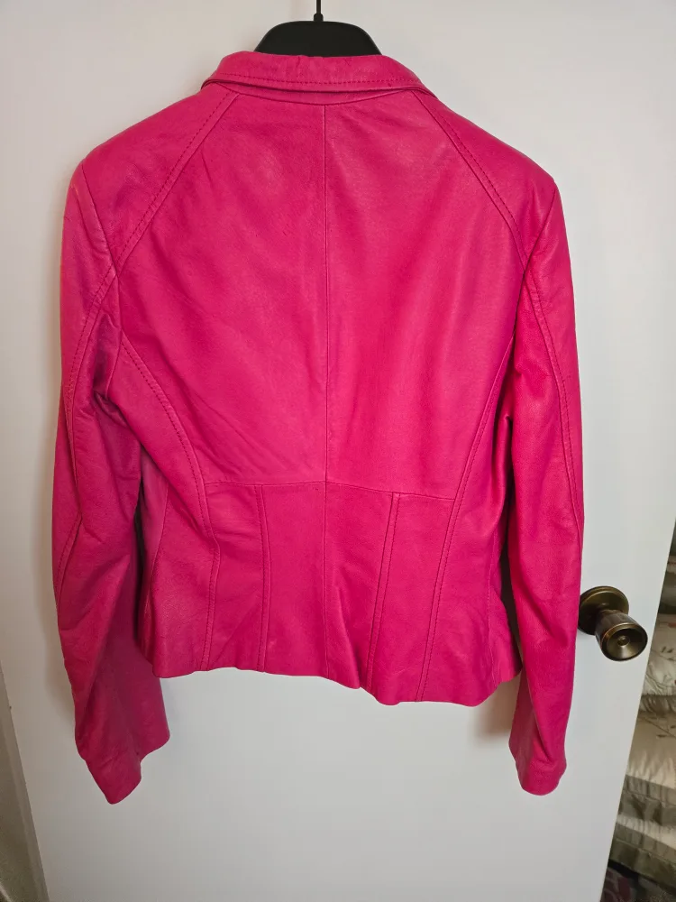Danier Pink Leather Jacket - XS/TP image indicator(3)
