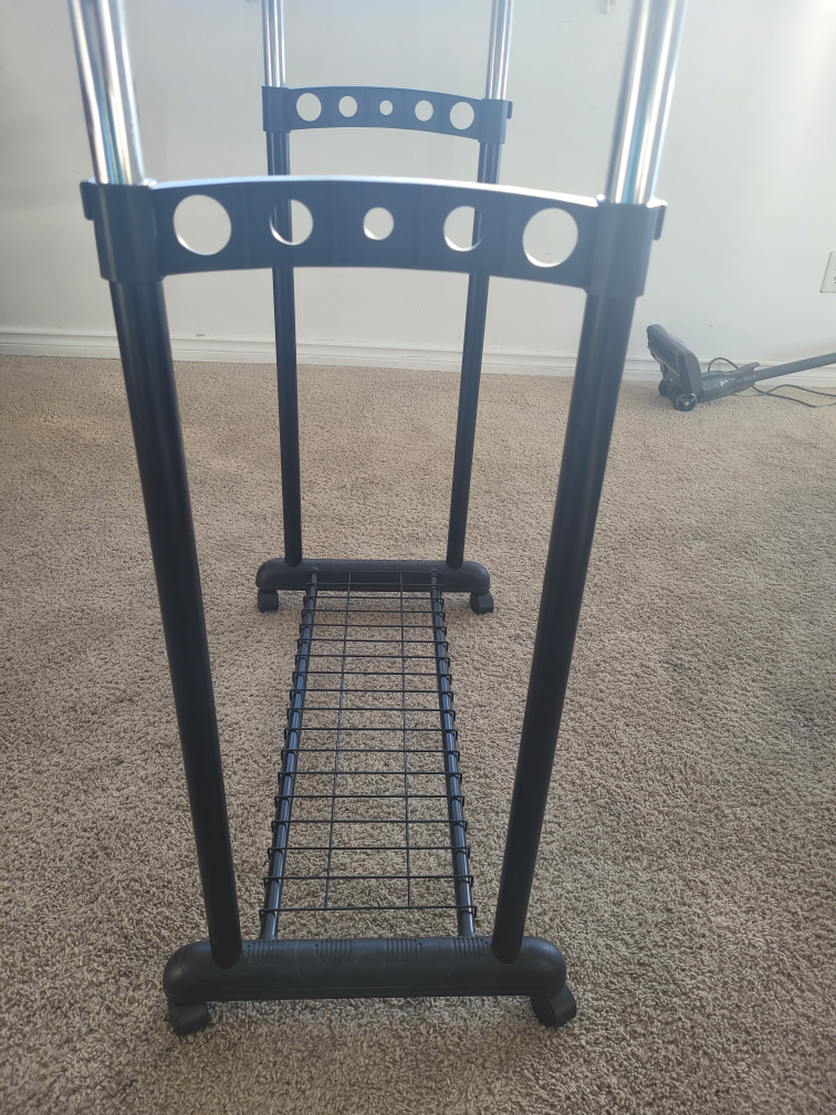 Double Clothing Rack with Rolling Wheels - photo 2