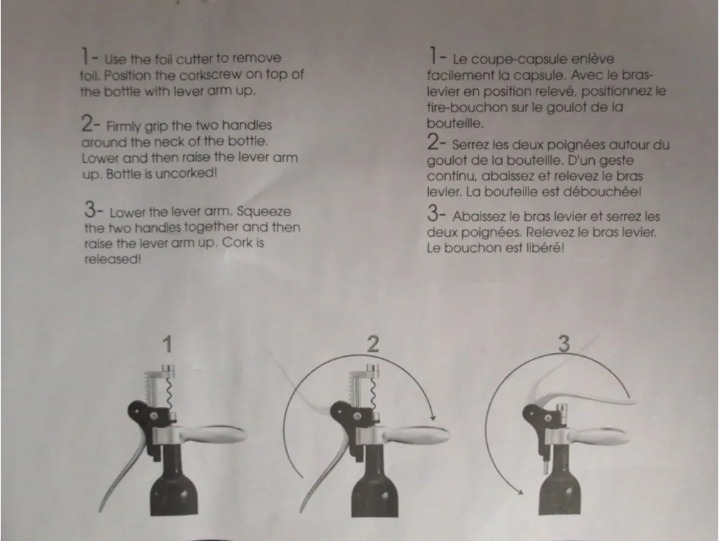 Corkscrew Set - Ez Pull 3-in-1 Zinc Alloy image indicator(3)