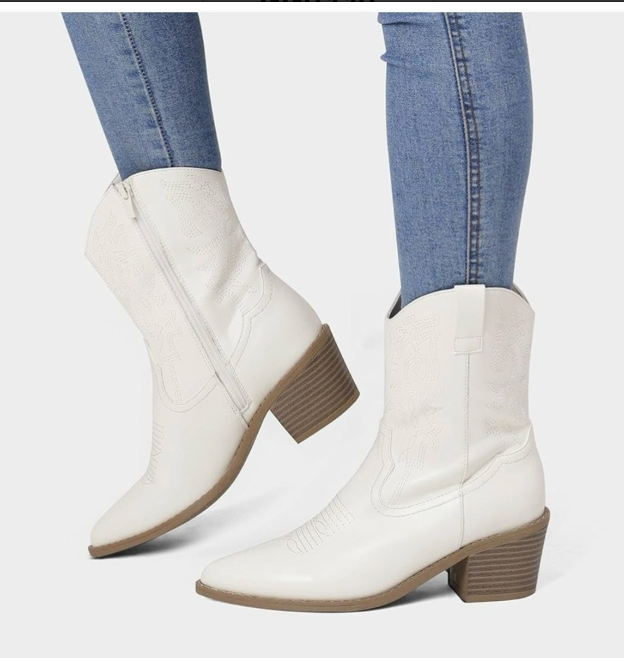 DREAM PAIRS Women's Cowboy Boots - 8 US