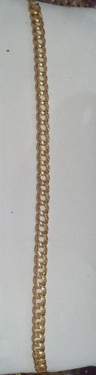 Gold-tone textured link bracelet thumbnail