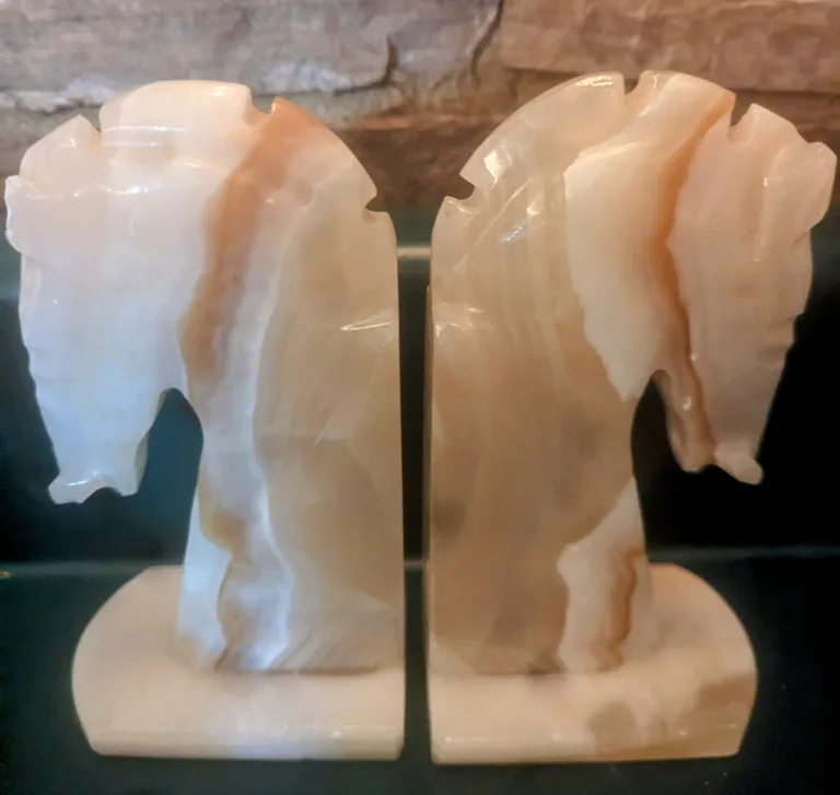 Donkey heads book shelves in genuine marble image indicator(2)