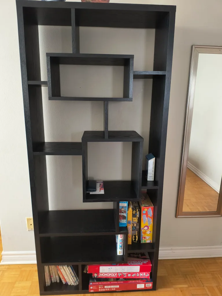 Black Bookcase with Unique Design image indicator(2)