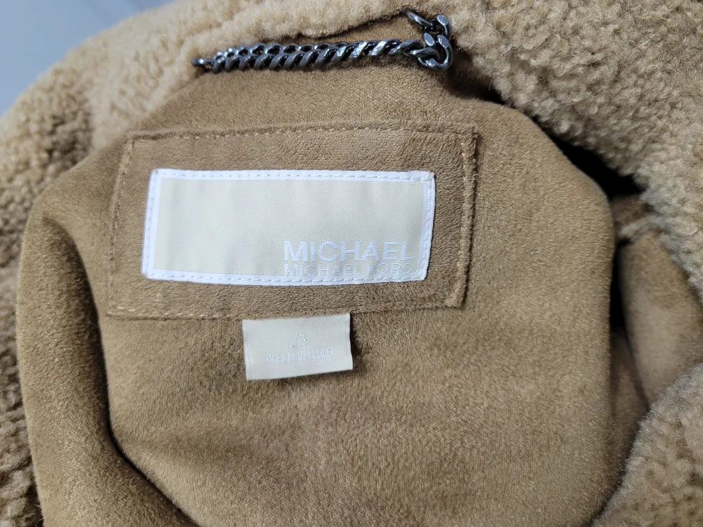 Michael Kors Teddy Coat - Large - Tan image indicator(8)