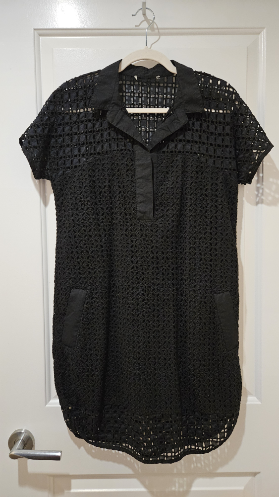 Black Crochet Dress