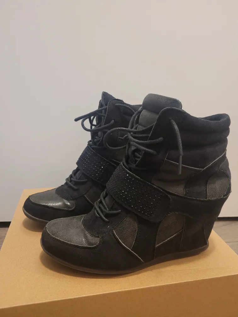 Black Wedge Sneakers image indicator(2)