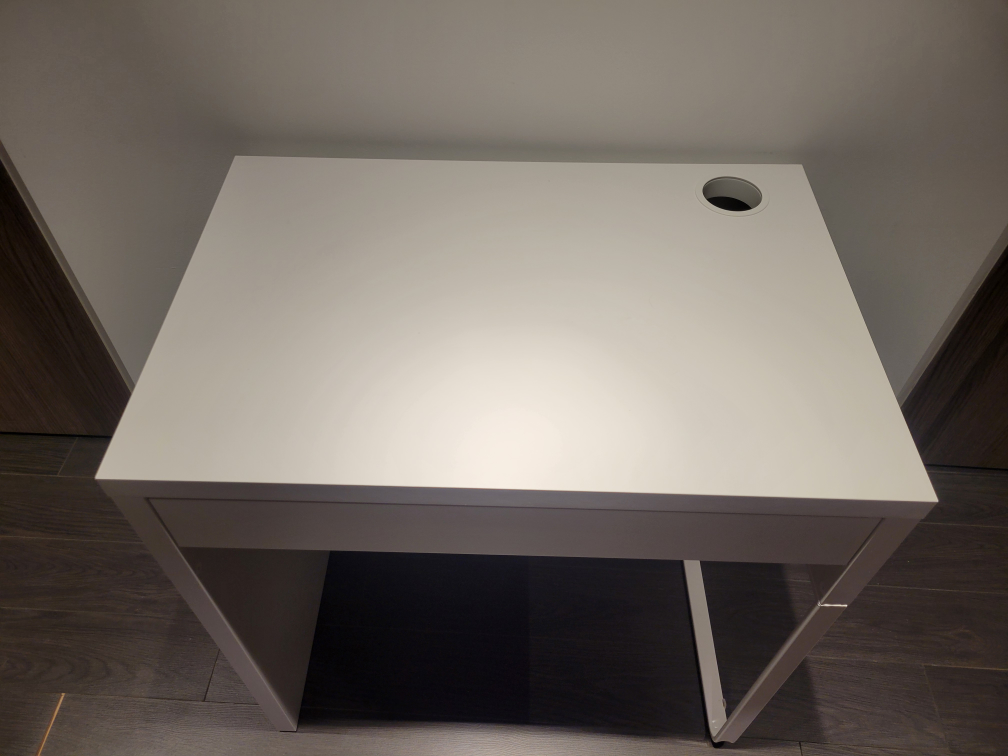 White IKEA Micke Desk - photo 2
