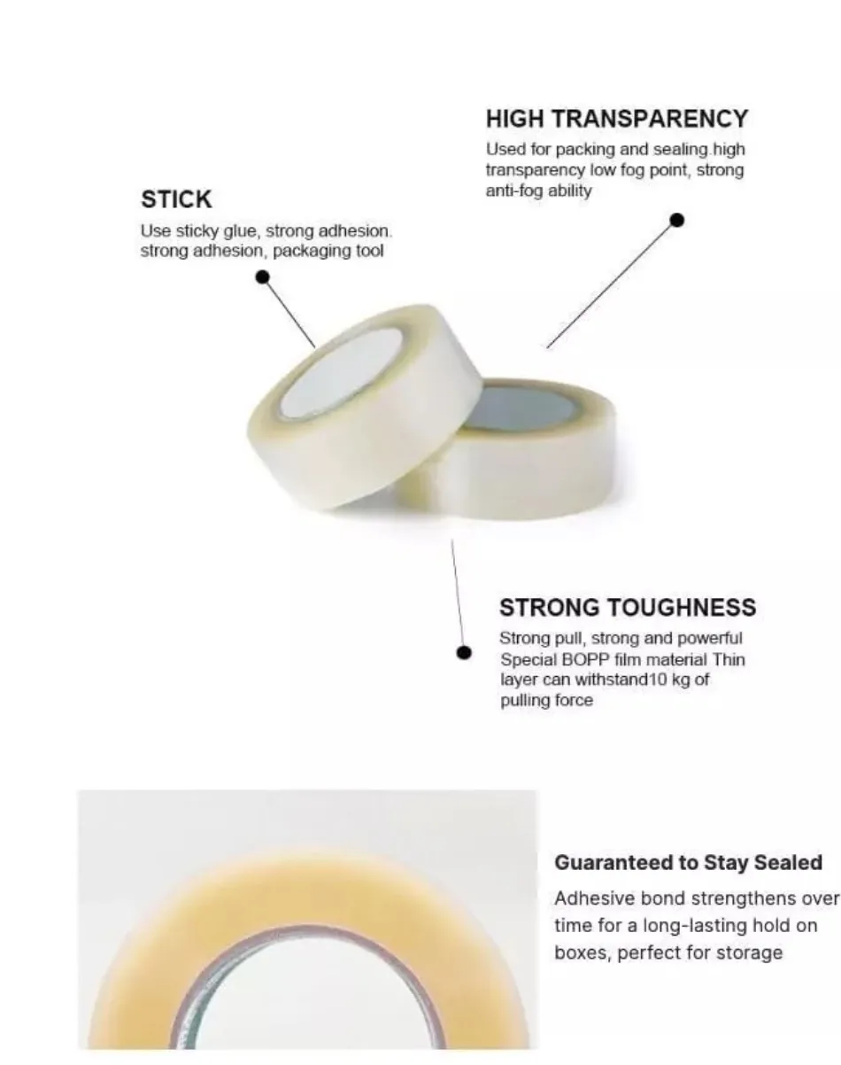 10 Rolls Shipping Packaging Tape 2 mil 2" x 110 Yard 330FT image indicator(3)