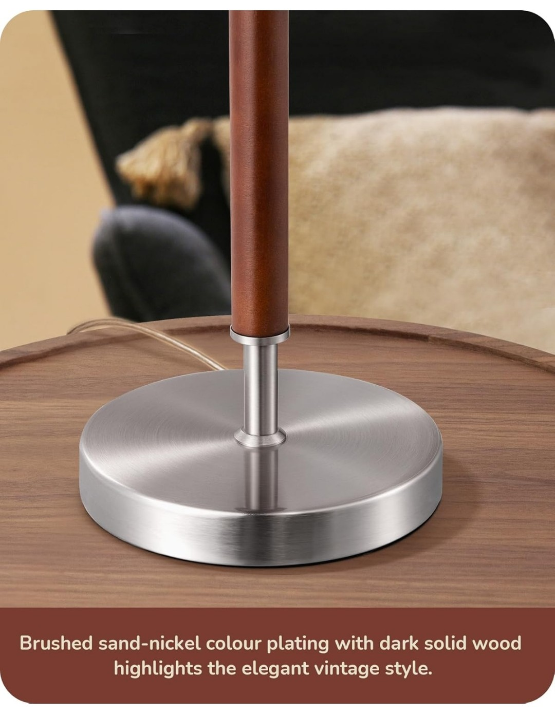 Mid-Century Modern Table Lamp with Pull Chain - photo 2