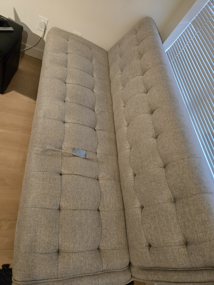 Structube Light Grey Futon Sofa Bed