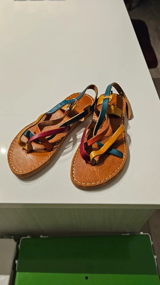 Kid's Leather Sandals - Multicoloured image indicator(6)