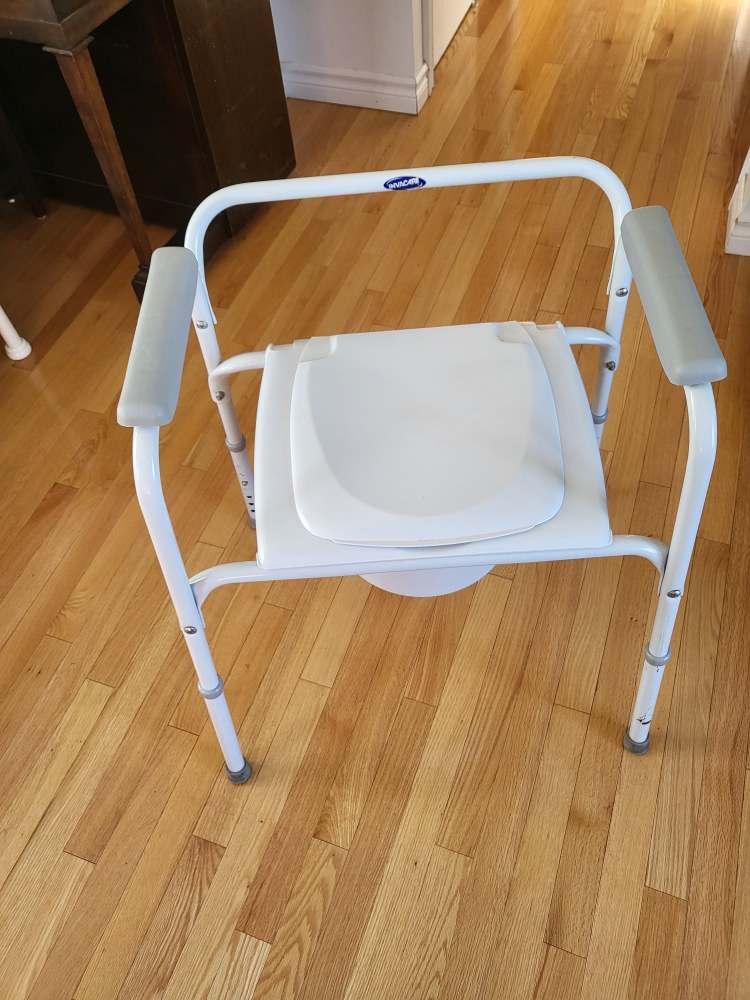 Dri-Ease Elevated Toilet Seat with Removable Container
