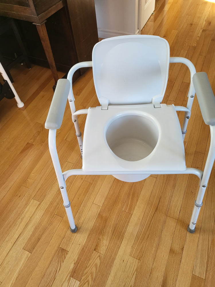 Dri-Ease Elevated Toilet Seat with Removable Container - photo 3