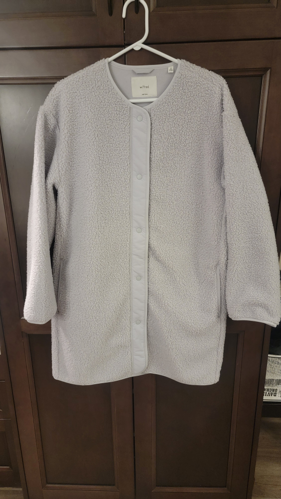 Wilfred, Sherpa Long Liner, Chrome, Grey