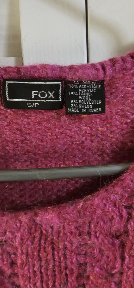 Vintage FOX Sleeveless Knit Sweater Vest - Size S/P - photo 2